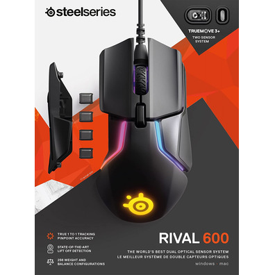 Ratón Steelseries Rival 600 12000 CPI