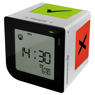 Reloj Despertador Bresser Flipme RCC Alarm Clock Silver