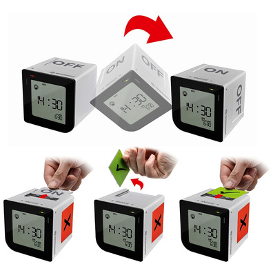 Reloj Despertador Bresser Flipme RCC Alarm Clock Silver