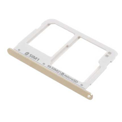 Dual SIM Card Tray for Samsung Galaxy A7 (2016) A7108 - Gold