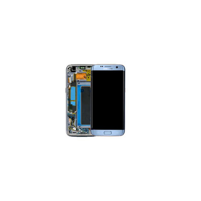 Ersatz Display Komplett mit Rahmen für Samsung Galaxy S7 Edge Blau