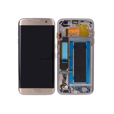 Ersatz Display Komplett mit Rahmen für Samsung Galaxy S7 Edge Gold