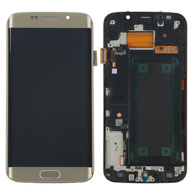 Ersatz Bildschirm   Rahmen Samsung Galaxy S6 Edge Gold