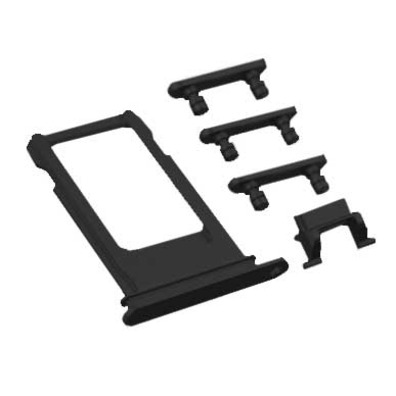 SIM-Kartenfach + seitliche Tasten für iPhone 7 Yet Black