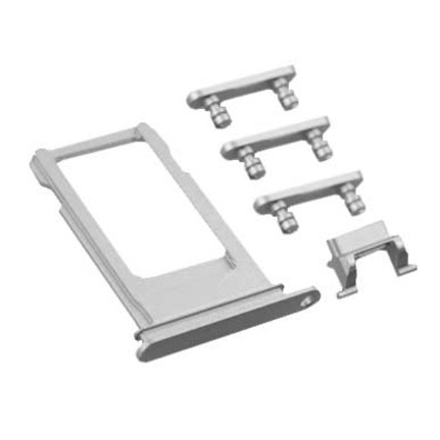 SIM-Kartenfach + seitliche Tasten für iPhone 7 Silber