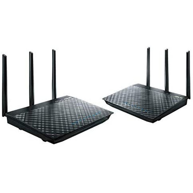 Router Wireless ASUS RT-AC66U (Pack x2) Negro