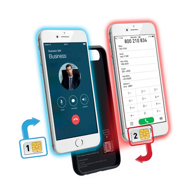 Zweiter Sim Fall für iPhone 8 / 7 / 6s / 6 SBS