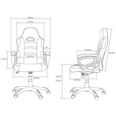 Silla Gaming Arozzi Enzo Woven Stoff Schwarz/Grau