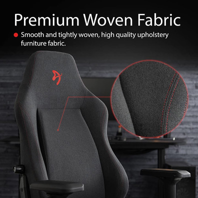 Silla Gaming Arozzi Primo Gewebe Schwarz-Rotes Logo