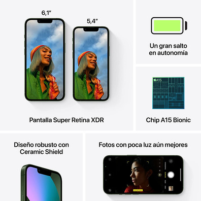Smartphone Apple iPhone 13 512GB 6.1 '' 5G Verde