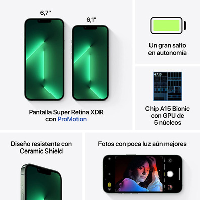 Smartphone Apple iPhone 13 Pro Max 128GB 6.7 '' 5G Verde Alpino