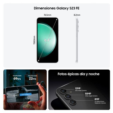 Smartphone Samsung Galaxy S23 FE 8GB/256GB/6,4 "/5G/Crema