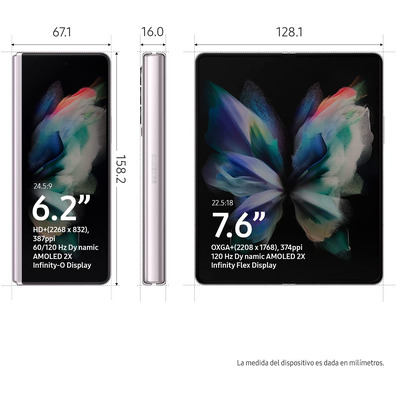 Smartphone Samsung Galaxy Z Fold3 12GB/256GB 7.6 " 5G Plata Fantasma