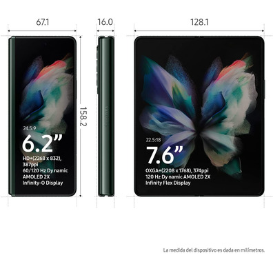 Smartphone Samsung Galaxy Z Fold3 12GB/256GB 7.6 " 5G Verde Fantasma