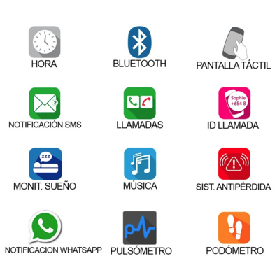 Smartwatch Leotec Bluetooth weißer Puls