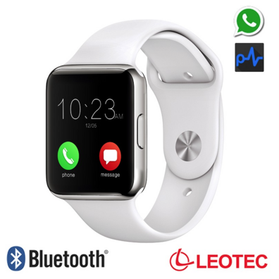 Smartwatch Leotec Bluetooth weißer Puls