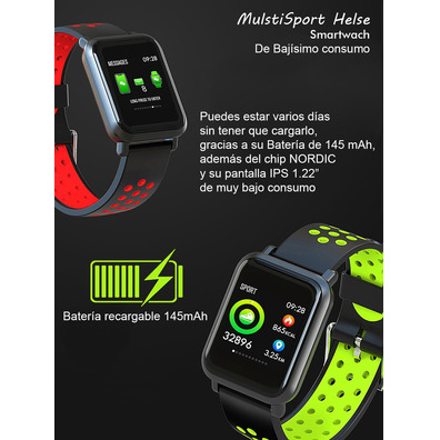 Smartwatch Digitale Camcorder MultiSport Helse Blau