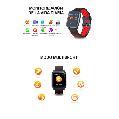 Smartwatch Digitale Camcorder MultiSport Helse Blau