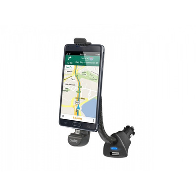 Car Holder Charger with Micro USB for Smartphone Up to 5.5''