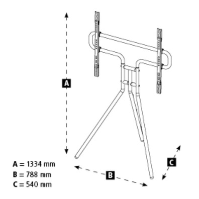 Soporte TV Hama Estilo Caballete (37 "-75") Weiss