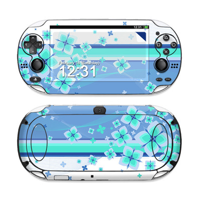 Skin Flower Burst Blue PSVita