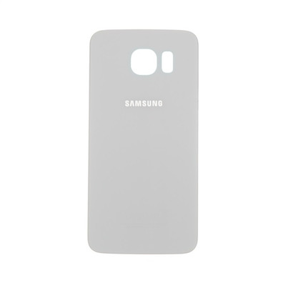 Abdeckung Batterie mit Logo - Samsung S6 Weiss