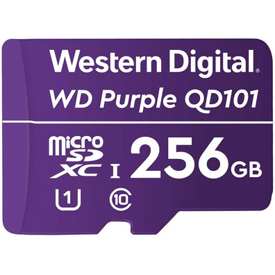 Tarjeta de memoria MicroSD Western Digital Purple QD101 256GB XC Clase 10
