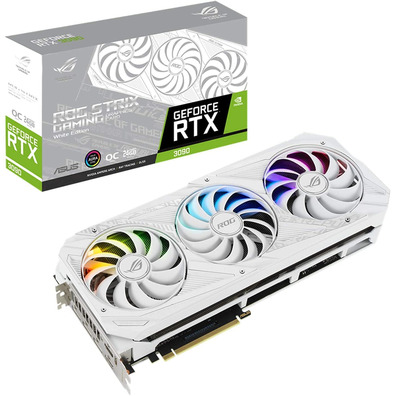 Tarjeta Gráfica Asus ROG Strix RTX3090 OC 24GB GDDR6X Blanca