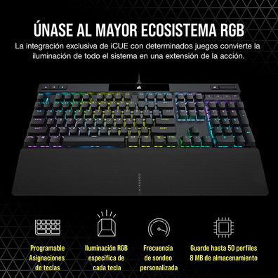 Teclado Corsair K70 RGB Pro MX Rot (Español)