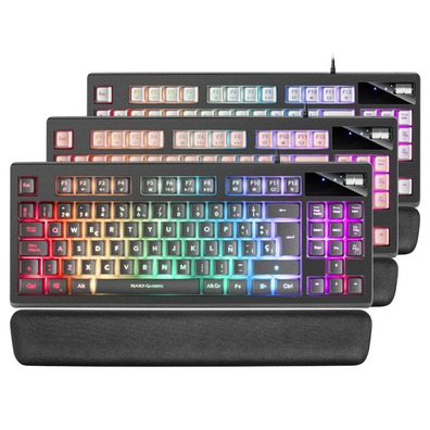 Teclado Mars Gaming MKACHSEN Schwarz RGB