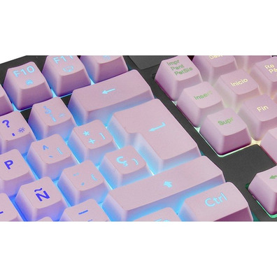 Teclado Mars Gaming MKACHSEN Pink RGB