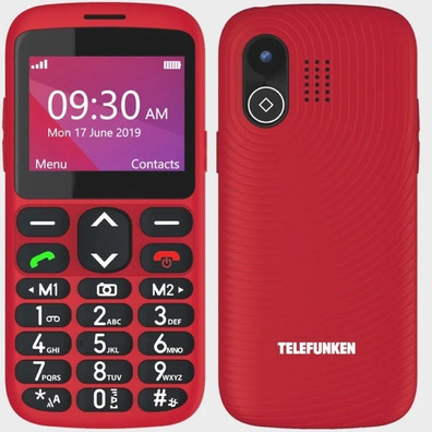 Teléfono Móvil Telefunken S520 für Personas Mayores Rojo