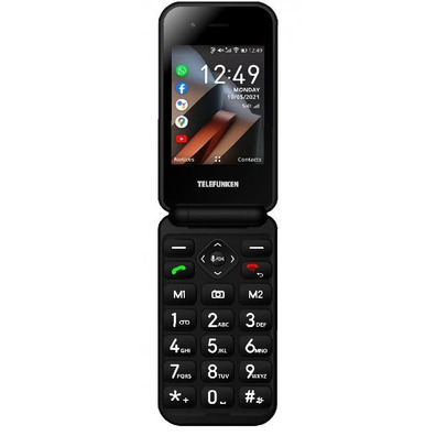 Teléfono Móvil Telefunken S740 für Personas Mayores Negro
