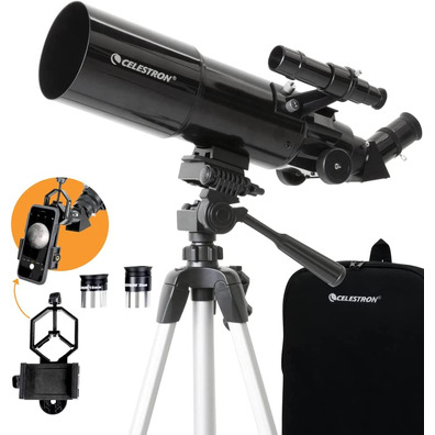 Teleskopio Celestron Travel Scope 80 c/Adaptador Smartphone