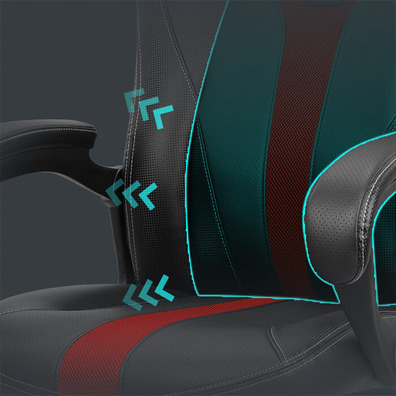 Thunderx3 stuhl gaming yc1 black cyan Rot