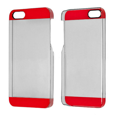 Transparent Plastic Case for iPhone 5/5S Rosa