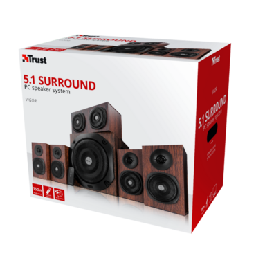 Trust Vigor Wood Lautsprecher 5.1 150W RMS