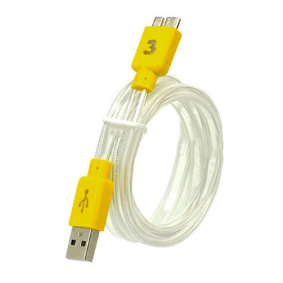 Luminous charge/sync cable for Galaxy Note 3 Rot