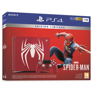 Spielekonsole PS4 1 tb Rot  Marvels Spider-Man Limited Edition