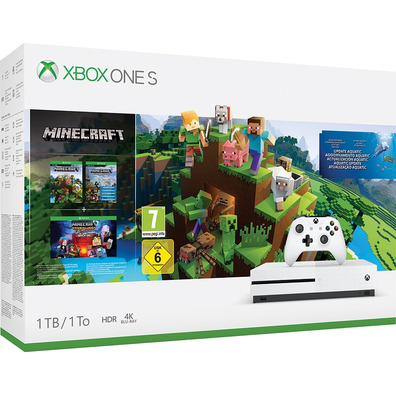 Xbox One S Weiß 1TB   Minecraft Creator