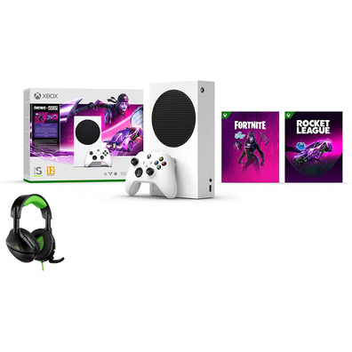 Xbox Series S Weiss (512GB) + Fortnite + Rocket League + Auriculares Turtle Beach Stealth 300