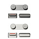 Ersatz Button Set iPhone 5S Silber