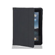 Quad-Fold Design PU Protective Case with Stand Function - iPad 4 (Black)