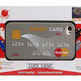 Credit Card Design Rubber Open-face for iPhone 4G/4S (Silver)