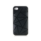 Triangle Pattern Protective Case for iPhone 4/4S (Black)