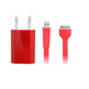 Ladegerät Flat Kabel für iPhone 5 (Rot)