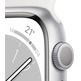 Apple Watch Series 8 GPS 45mm Plata/Correa Blanco