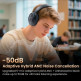 Blaue Bluetooth Haylou S40 Ohrringe Dunkel