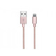 Braided Cable lightning iPhone Gold Collection Pink SBS