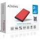 Caja Externa 2.5 '' USB 3.1 SATA Aisens Aluminio Negro ASE-2525RED